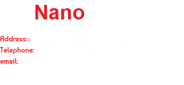 ProNano Address: : Eteläinen Teollisuustie 7, 19600 Hartola Telephone: +358 40 911 4223 email: sales@bolaan.com 